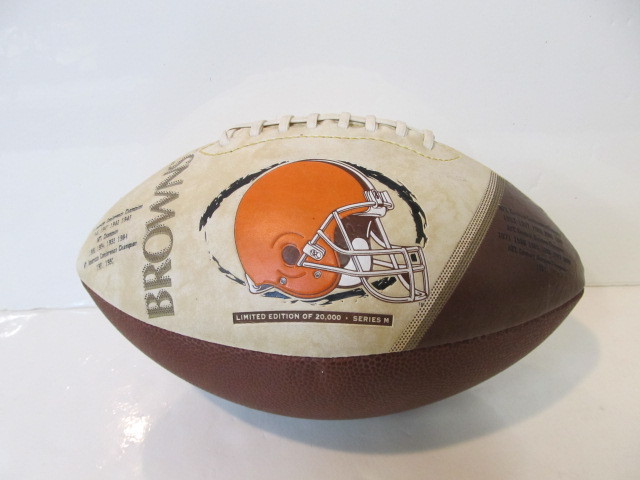 lot 89 image: Cleveland Browns Display Football