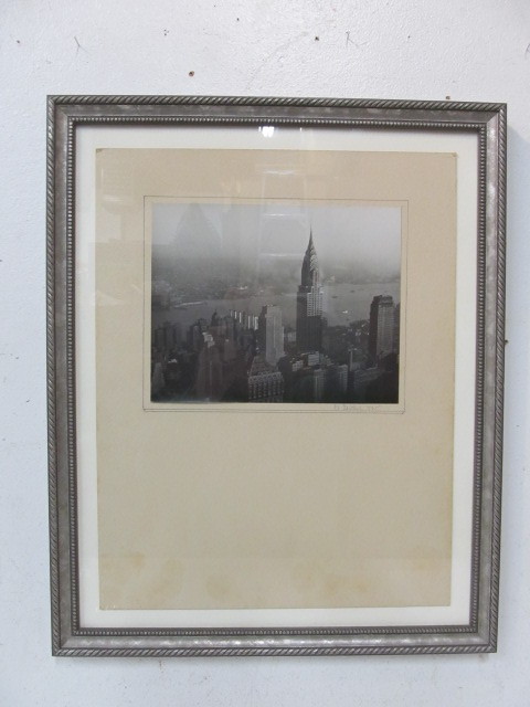 lot 131 image: Vintage Sky View of Chrysler Building New York Photograph 1935 Signed