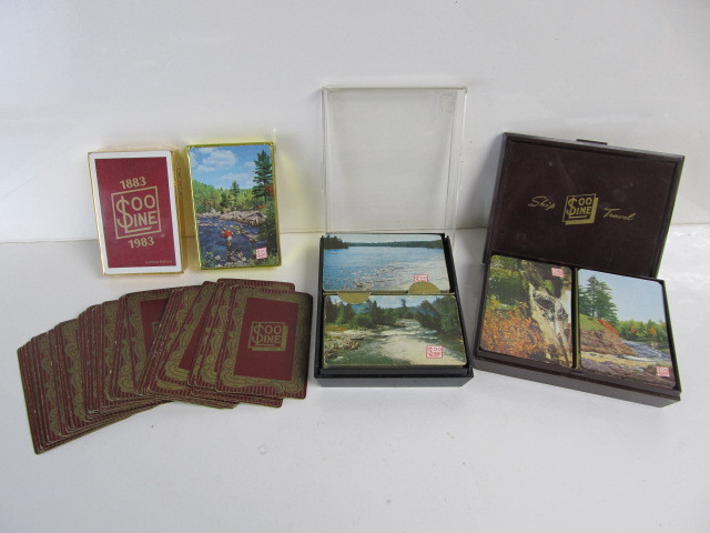 lot 118 image: 7 Complete Vintage SOO LINE Railroad Playing Card Decks