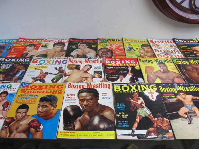 lot 121 image: Nice Lot of Vintage 1950s Boxing & Wrestling Magazines