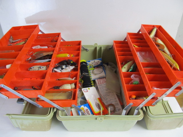 lot 124 image: Flambeau Fishing Tackle Box FULL of Tackle