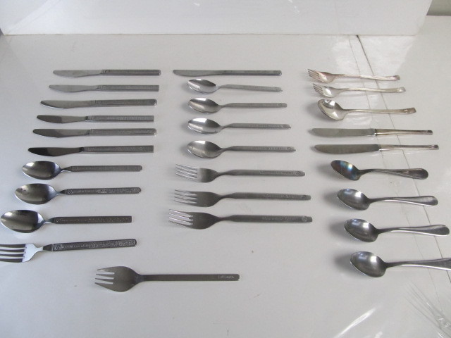 lot 141 image: Large Lot of Vintage Airline etc Advertising flatware