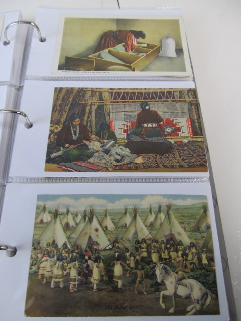 lot 144 image: Album FULL of Vintage & Antique Native American Postcards