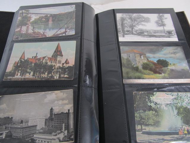 lot 147 image: Album FULL of Antique MINNEAPOLIS Postcards