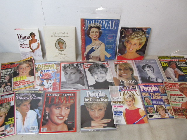lot 155 image: Collection of PRINCESS DIANA Books & Magazines