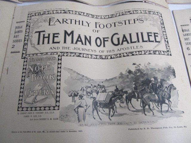 lot 158 image: 6 Original 1894 Earthly Footsteps of The Man of Galilee Magazines