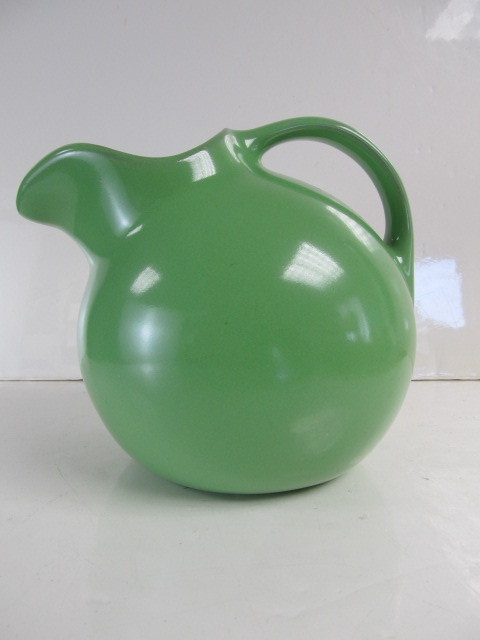 lot 173 image: Vintage HALL Green Ball Pitcher