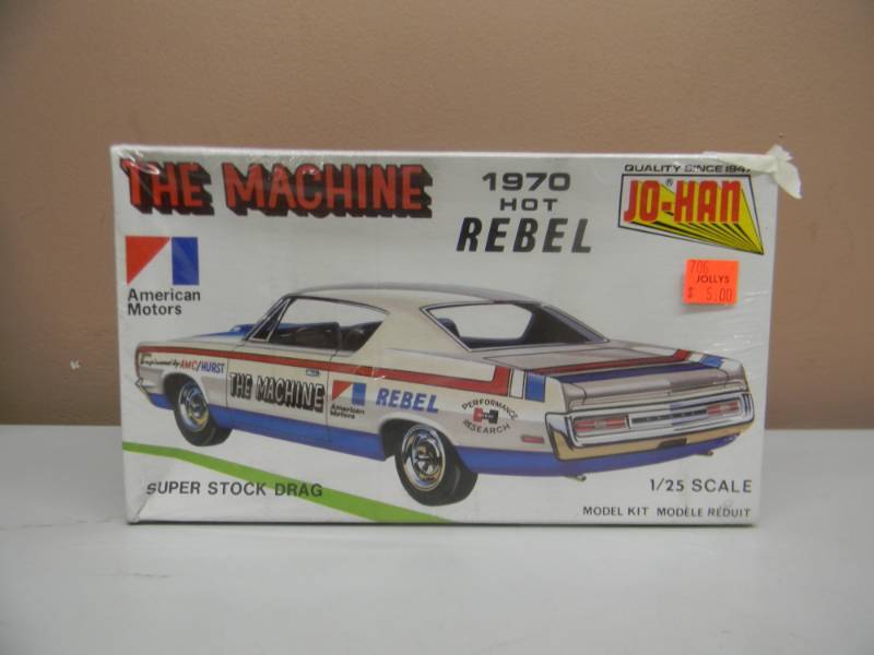 lot 42 image: JO-HAN 125 SCALE MODEL KIT 1970 HOT REBEL THE MACHINE - NEW IN BOX WWRAPPER - AWESOME PIECE - SEE PICTURES