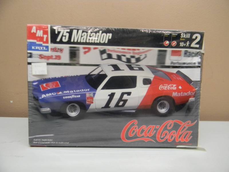 lot 43 image: AMT ERTL 125 SCALE 75 MATADOR COCA-COLA  MODEL KIT - SEALED NEW IN BOX - SEE PICTURES