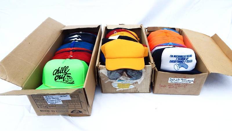 lot 13 image: Large Lot of Dozens of New Vintage 1980s Trucker Hats