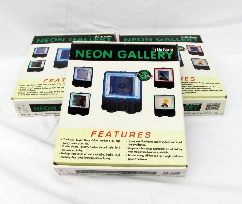 lot 54 image: Lot of 3 Neon Gallery Lighted Frames