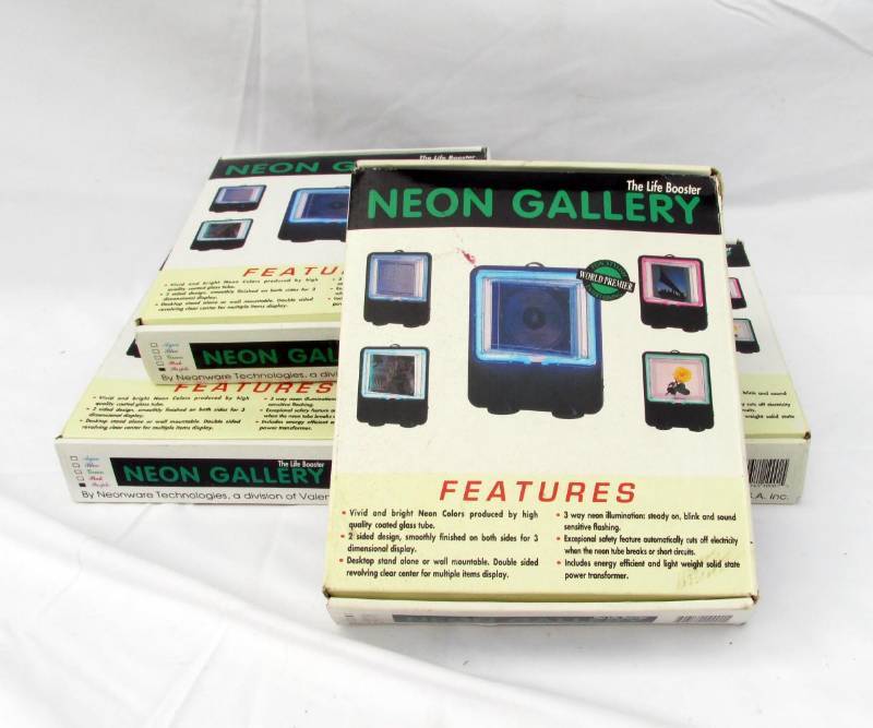 lot 55 image: Lot of 4 Neon Gallery Lighted Frames