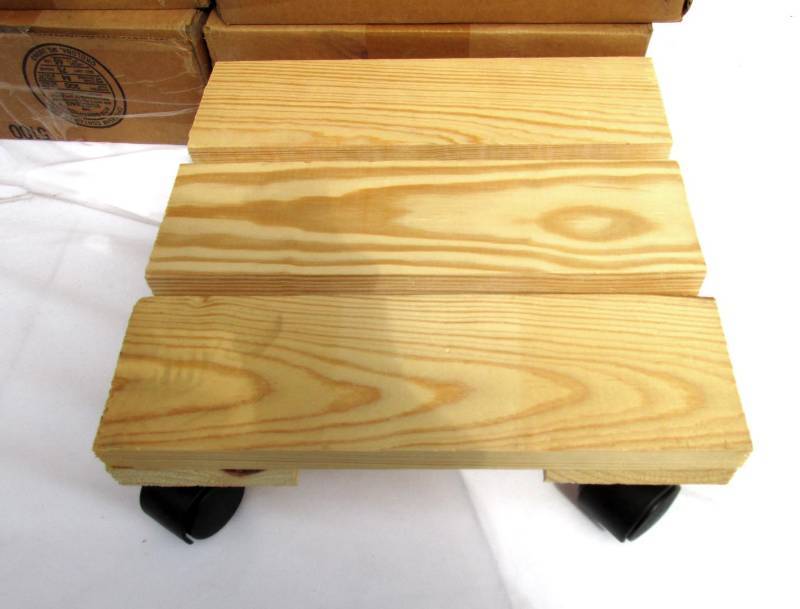 lot 26 image: Lot of 20 New Wood Plant Carts