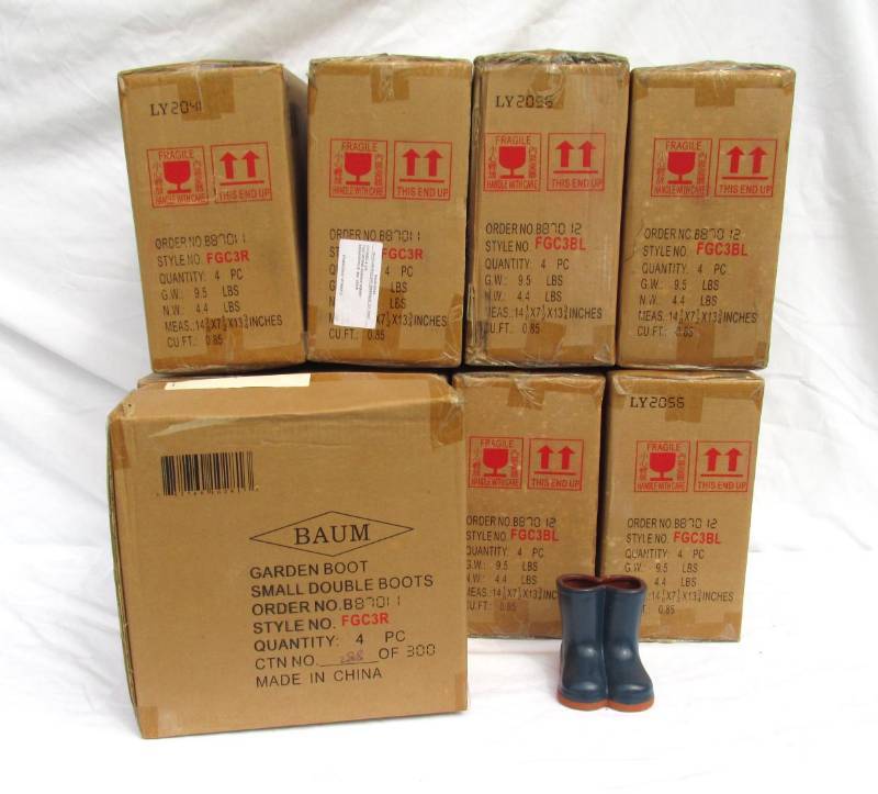 lot 45 image: Lot of Boot Themed Planters