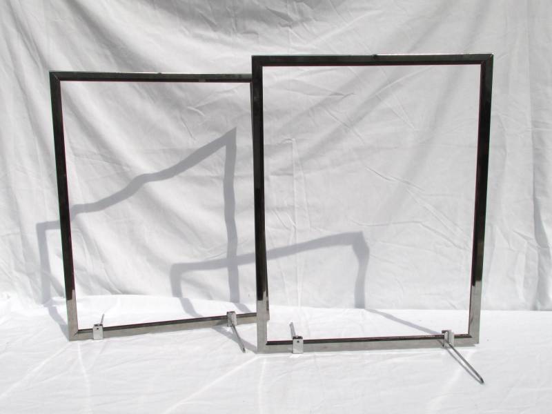 lot 66 image: Lot of Two Chrome Sign Holders