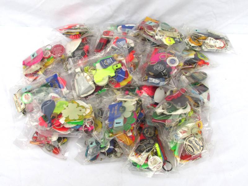 lot 71 image: Huge Lot of Vintage Advertisement Key Chains