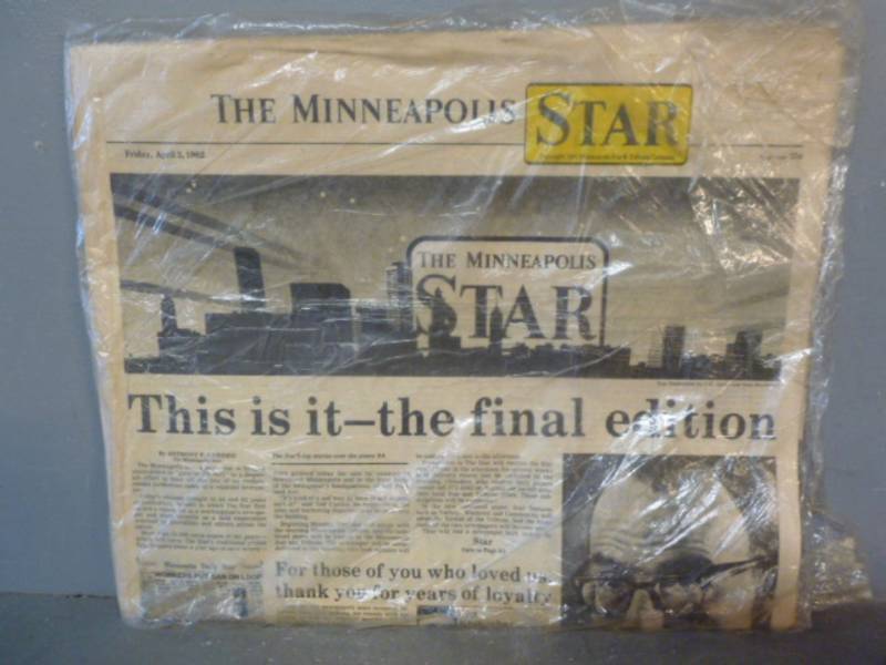 lot 163 image: Minneapolis Star Last Edition