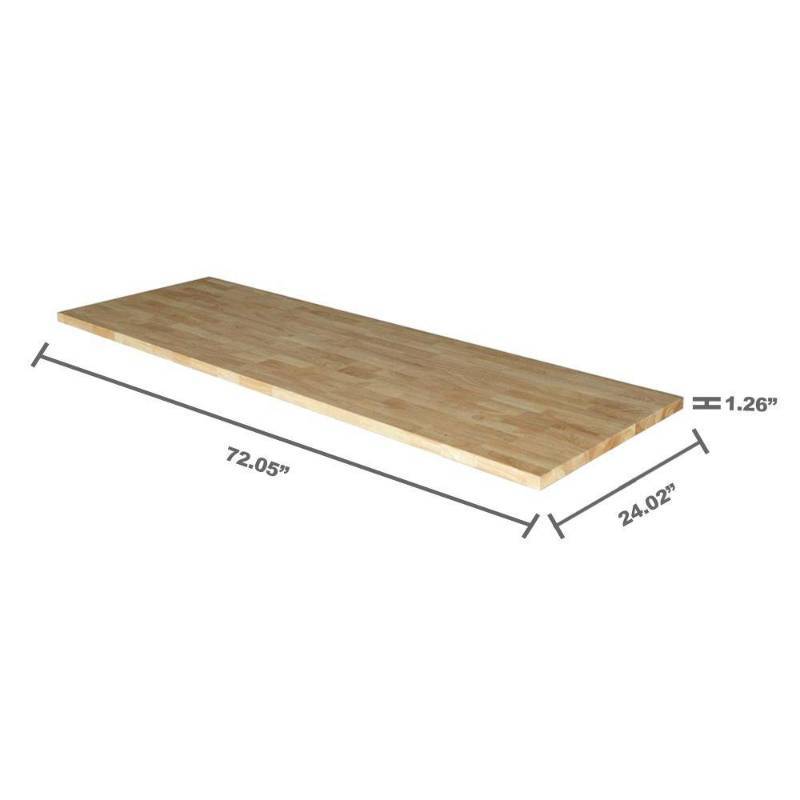 lot 162 image: Husky 72 in. Solid Wood Top for 6 ft. Solid Wood Top Workbench, G7200AS-US