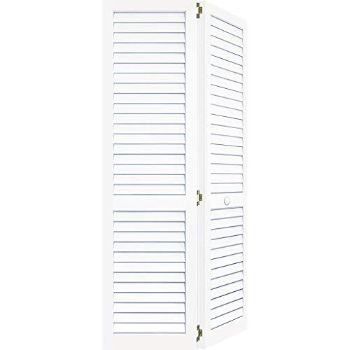 lot 194 image: Kimberly Bay Closet Door, Bi-fold, Louver Louver Plantation White (32x80), DPBPLLW31