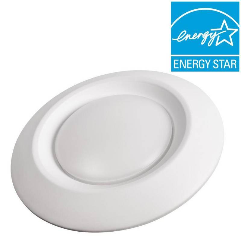 lot 223 image: 2 Cases (4 LightsCase) of Commercial Electric 6 in. Soft White Recessed LED Can Disk Lights, CE-JB6-650L-27K-E26-2