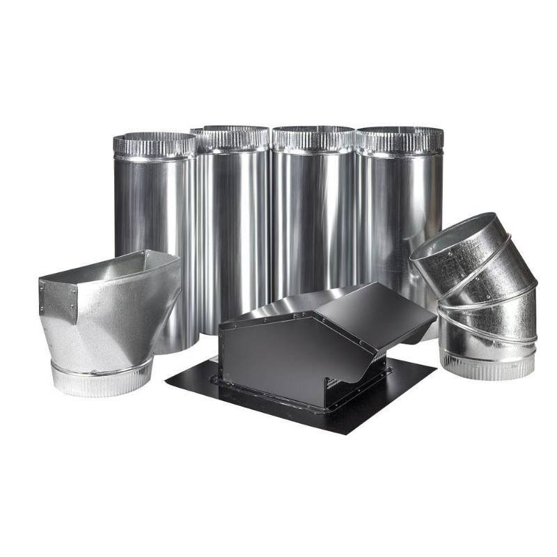 lot 244 image: Master Flow 7 in. Microwave And Range Hood Venting Kit - Roof Exhaust, AVR7