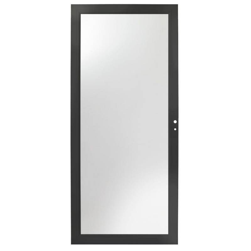 lot 258 image: Andersen 36 in. x 80 in. 3000 Series Black Right-Hand Fullview Easy Install Aluminum Storm Door, H3FER36BL
