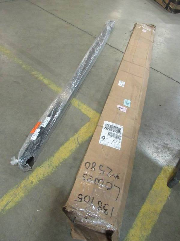 lot 202 image: Ironcraft 2-in x 2-in x 6-ft Berkshire Black Powder-Coated Aluminum Fence End Post 833633 - 4 Posts