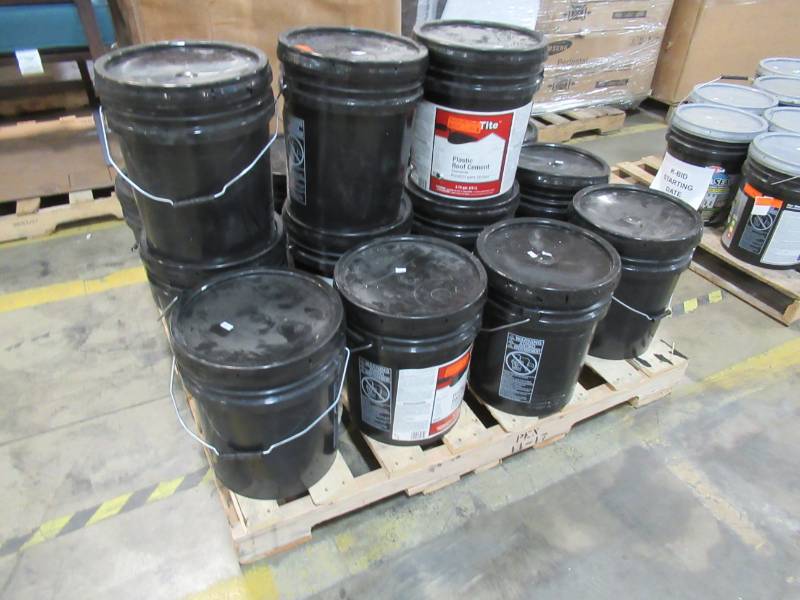 lot 15 image: Roof Tite 4.75-Gallon Waterproofer Cement Roof Sealant, 6223-9-30 - 15 Containers