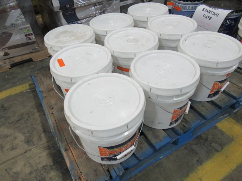 lot 19 image: 9 Containers of Stucco 30-lb Premixed Base Coat Stucco Mix, 3.5GAL1KOTE