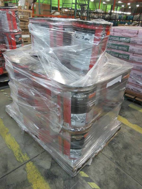 lot 31 image: 25 Containers of BLACK JACK 4.75-Gallon Fibered Waterproofer Cement Roof Sealant 6230-9-30