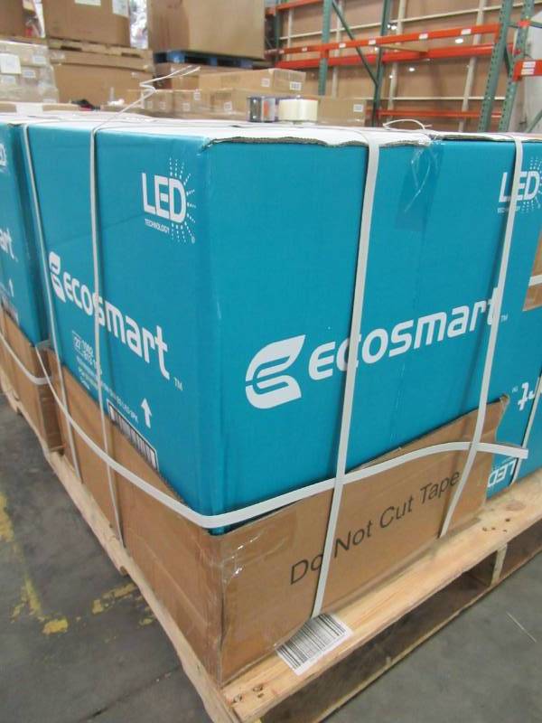 lot 149 image: Case of 40 (3-Pack) Ecosmart 65-Watt Equivalent BR30 Dimmable LED Light Bulb Daylight 1003030402
