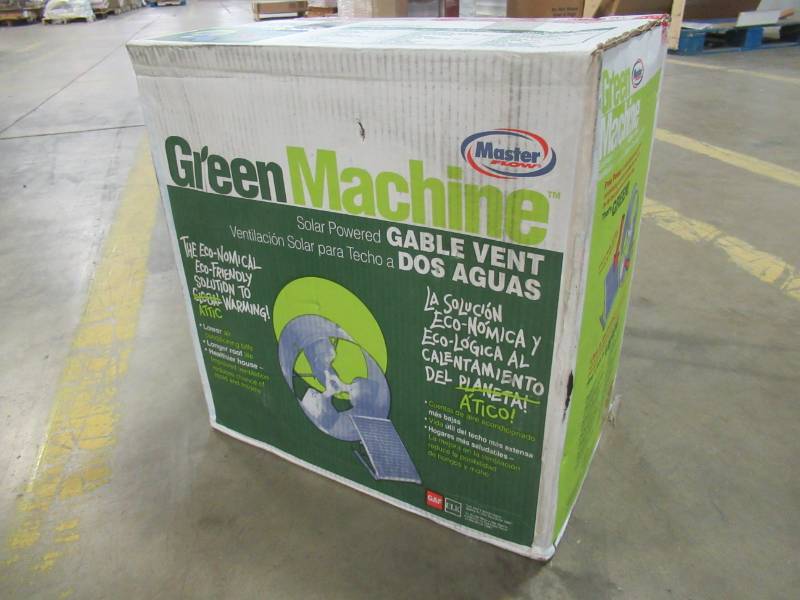 lot 238 image: Master Flow 500 CFM Solar Powered Gable Mount Exhaust Fan, PGSOLAR1