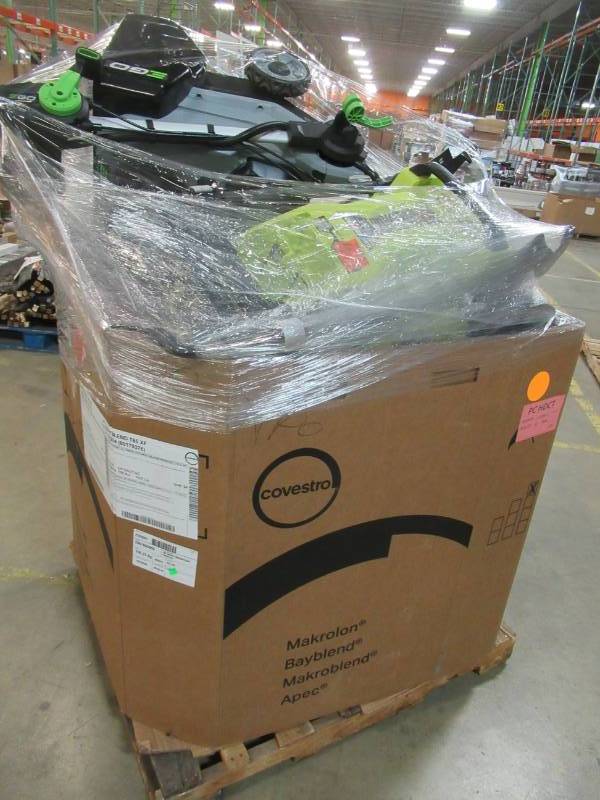 lot 43 image: WHOLESALE MIXED PALLET OF RETURNS - OUTDOOR POWER ELECTRIC MOWERS, BLOWERS AND MORE