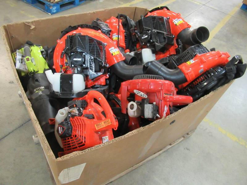lot 45 image: WHOLESALE MIXED PALLET OF RETURNS - OUTDOOR POWER HANDHELD AND WALK BEHIND LEAF BLOWERS