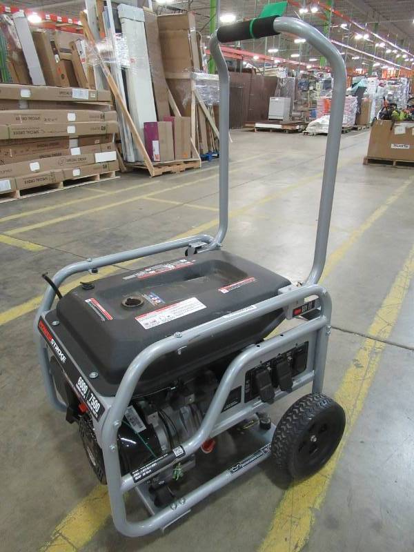 lot 58 image: PowerStroke 6,000-Watt Gasoline Powered Portable Generator, PS906025A - Needs new gas tank.
