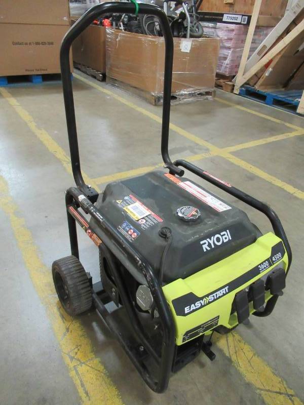 lot 59 image: Ryobi 3,600-Watt 212cc Gasoline Powered Portable Generator, RY903600 - Motor Issues