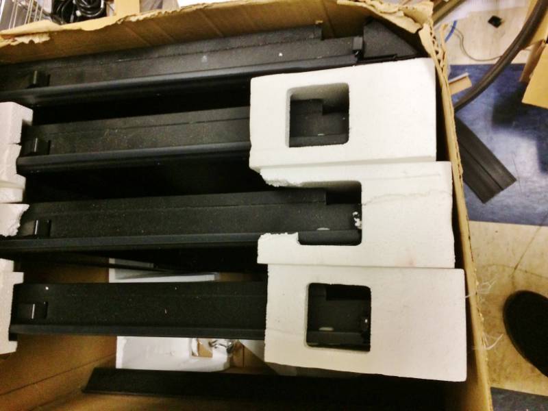 Lot of 5 NEW STEELCASE Black Center Metal Drawers D-23xW-21-12xH-2-38 FCD20 Retails $204each