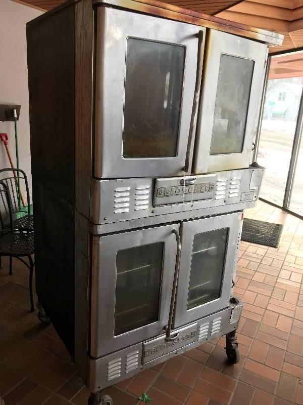 Blodgett Stainless Steel Double Stack Convection Oven Gas on Casters