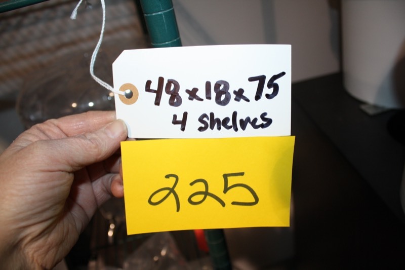 4 Tier Green Epoxy Coated Shelf48X18X75