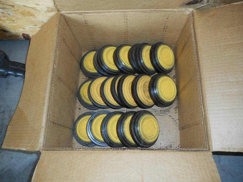 Clay targets, target thrower, flashlight