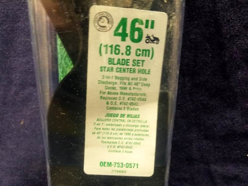 lot 53 image: Genuine Factory Parts 46 3-Blade Set