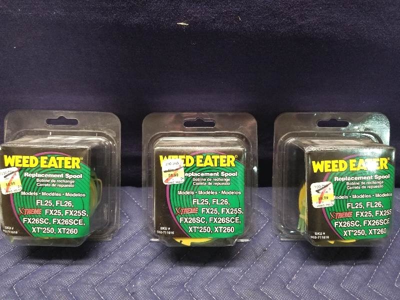 lot 62 image: Weedeater Replacement Spools