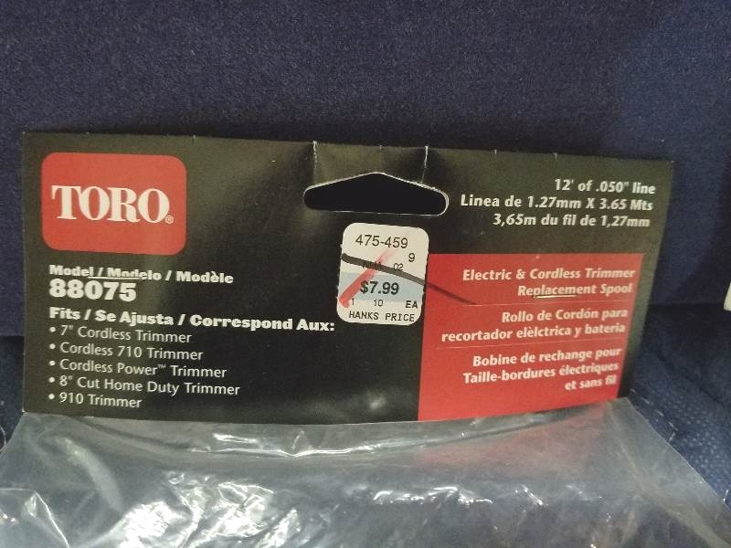lot 81 image: Toro Electric & Cordless Trimmer Replacement Spools