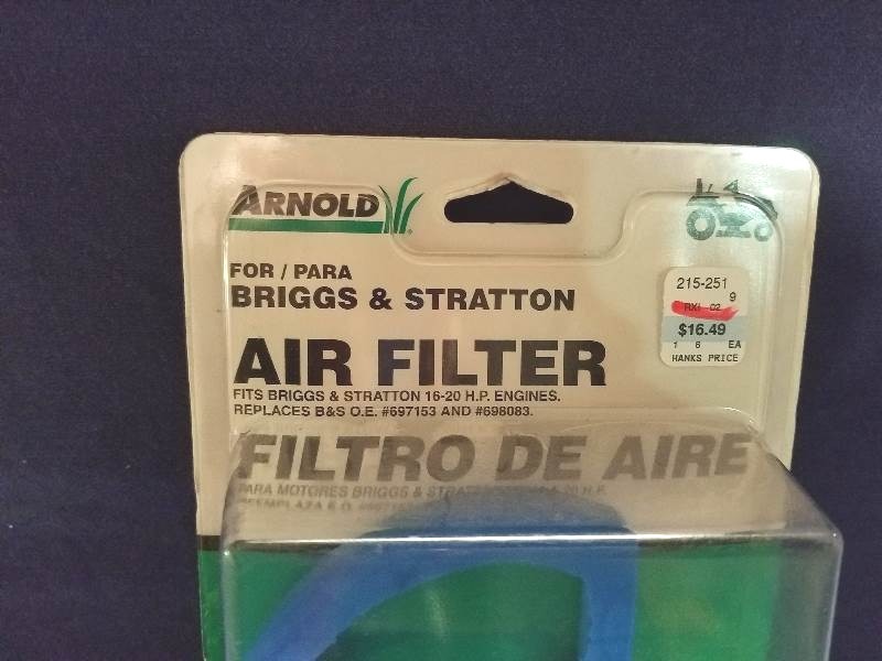 lot 84 image: Arnold Air FIlter For Briggs & Stratton Engine