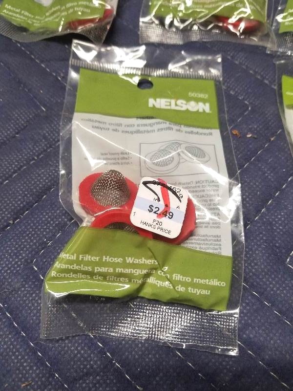 lot 96 image: Nelson Plastic End Caps & Metal Filter Hose Washers