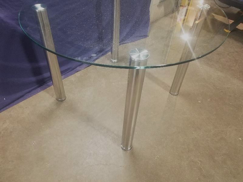 lot 9 image: Glass Top Table