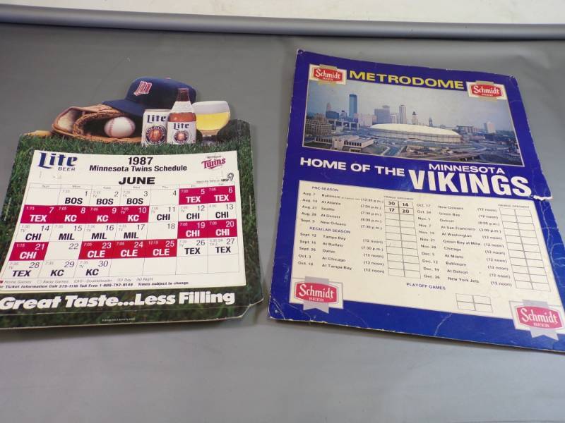 lot 15 image: 2 Vintage Minnesota Sports Wall Displays