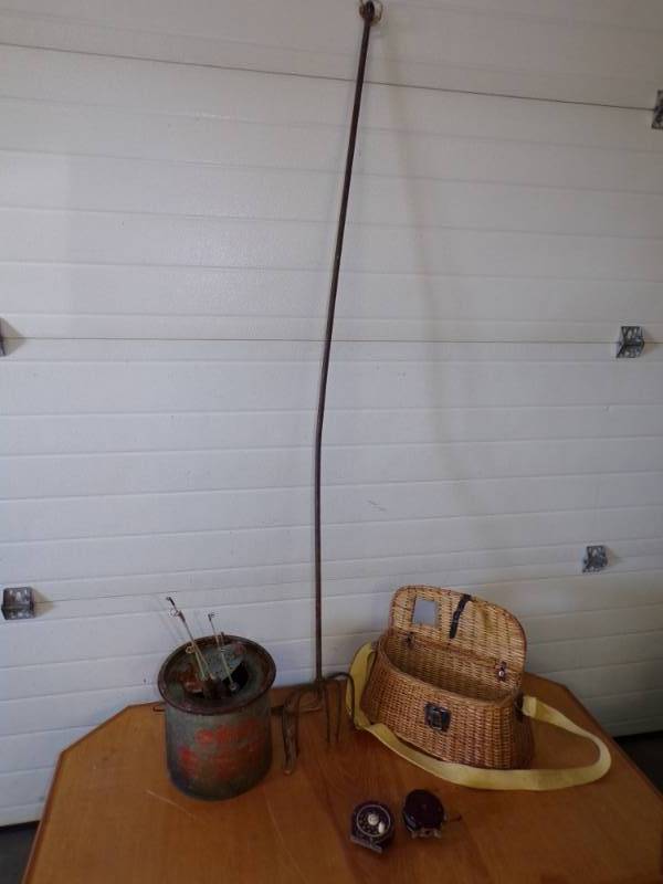 lot 42 image: Vintage Fishing Gear, with 2 fly Reels