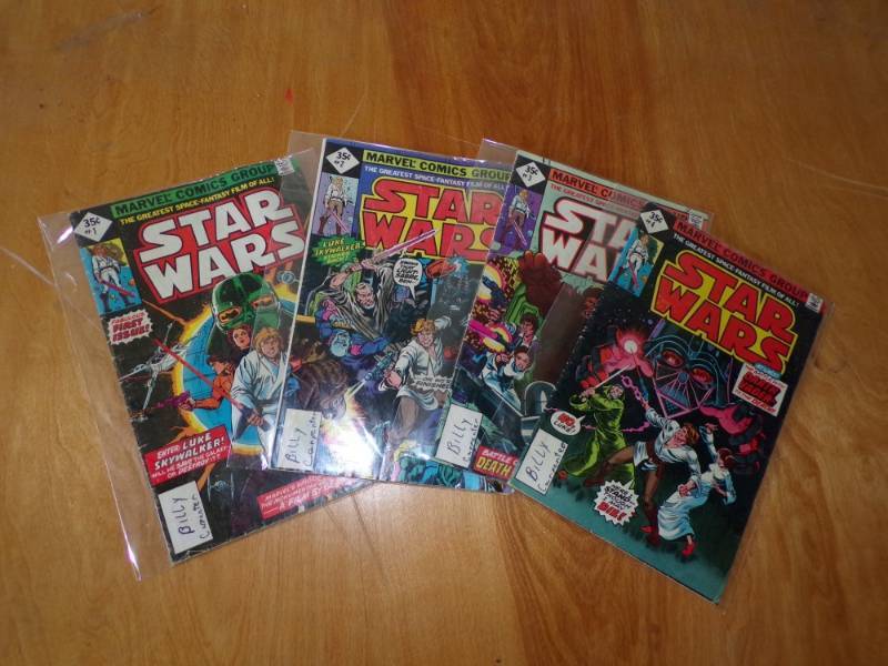 lot 54 image: First 4 Marvel Star Wars Comics   Comic numbers 1-4