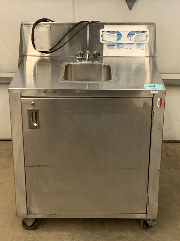 lot 4 image: CV-PHS Commercial Portable Hot  Cold Water Sink